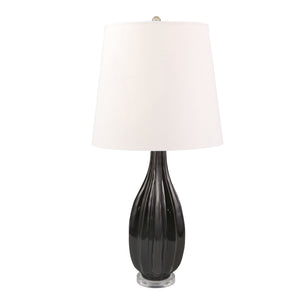 Ceramic 36" Table Lamp, Black - ReeceFurniture.com