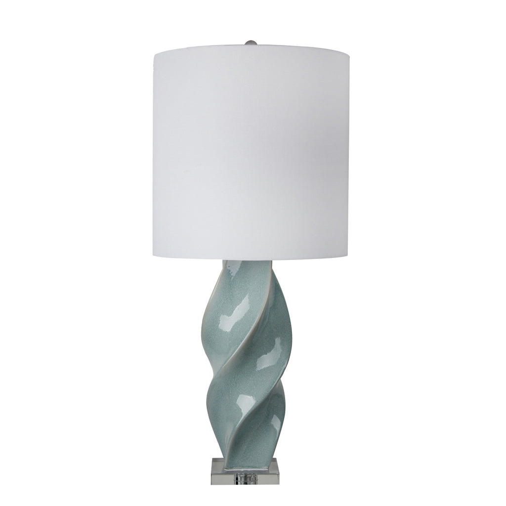 Ceramic 38" Table Lamp, Mint - ReeceFurniture.com