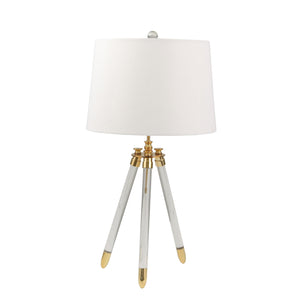 Acrylic 29" Tripod Table Lamp,Gold - ReeceFurniture.com