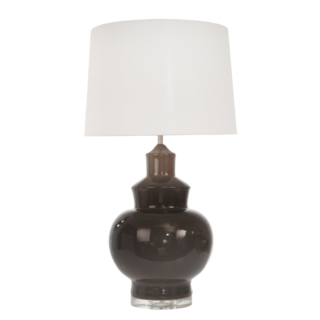 Ceramic 33" Table Lamp, Black - ReeceFurniture.com