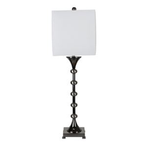 Metal 36" 5 Ball Table Lamp, Silver/Black - ReeceFurniture.com