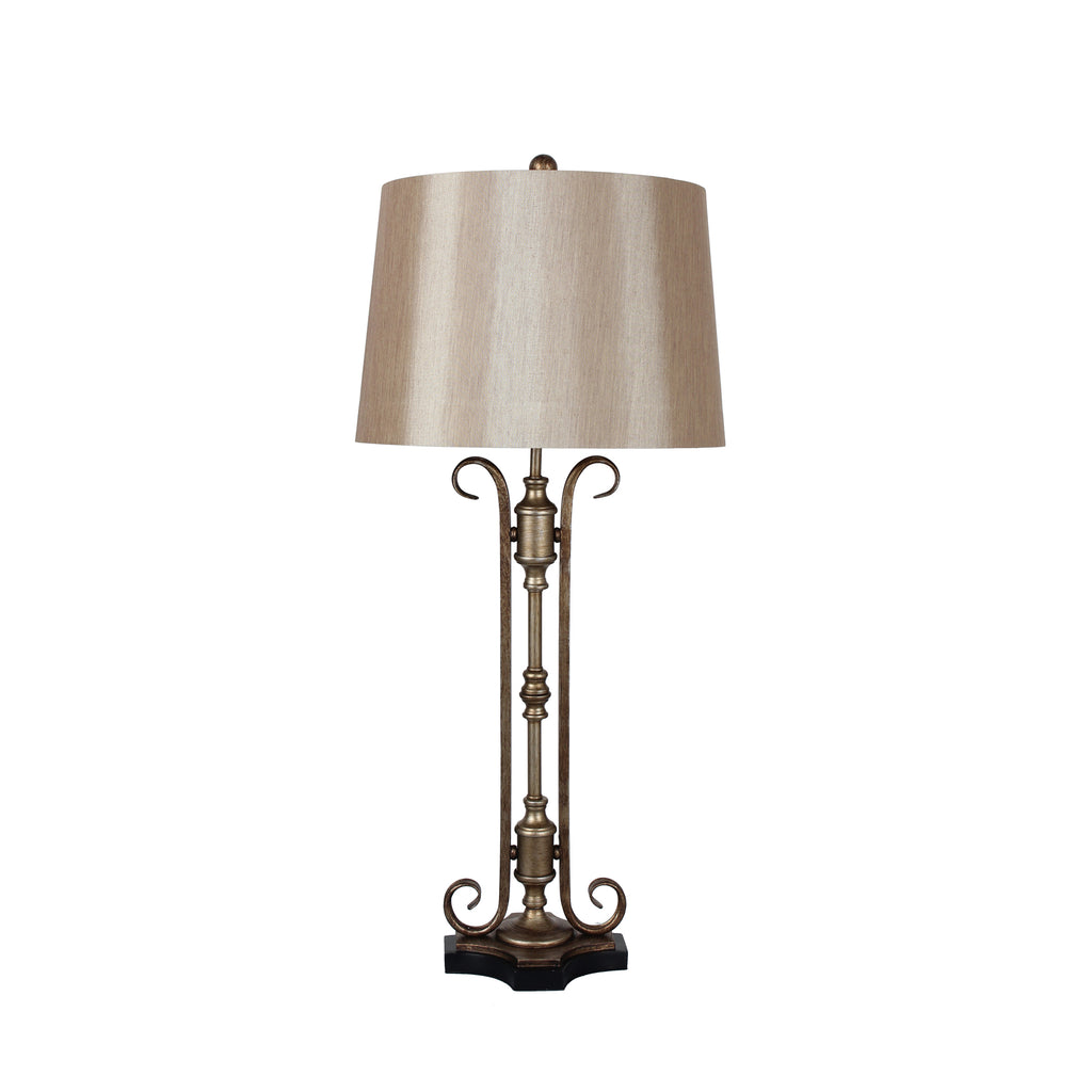 Metal 36" Art Deco Table Lamp,Bronze - ReeceFurniture.com
