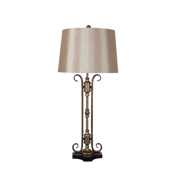 Metal 36" Art Deco Table Lamp,Bronze