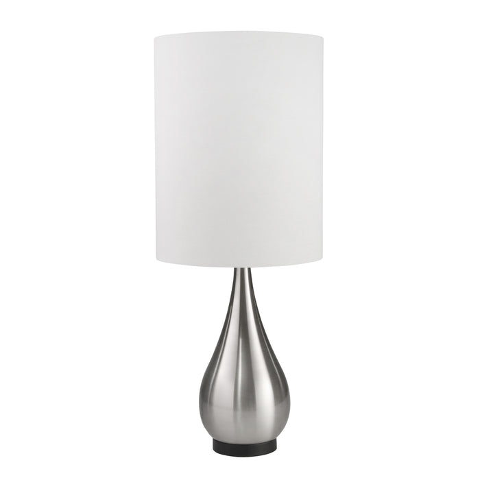 Metal 33" Tear Drop Table Lamp, Silver