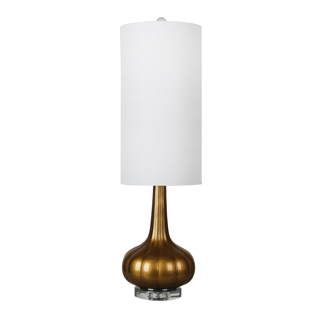 Glass 36" Genie Table Lamp, Gold - ReeceFurniture.com