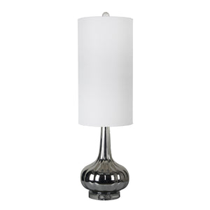 Glass 36" Ginie Table Lamp, Silver - ReeceFurniture.com