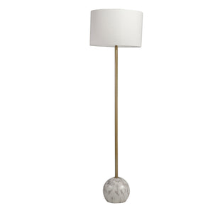 Resin 64" Ball Base Floor Lamp, White - Kd - ReeceFurniture.com