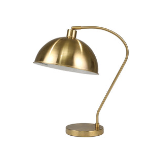 Metal 21" Dome Shade Table Lamp, Gold - ReeceFurniture.com