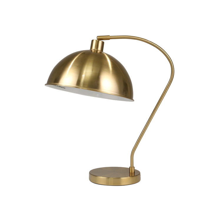 Metal 21" Dome Shade Table Lamp, Gold