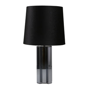 Mirrored 33" Geometric Table Lamp, Black - ReeceFurniture.com