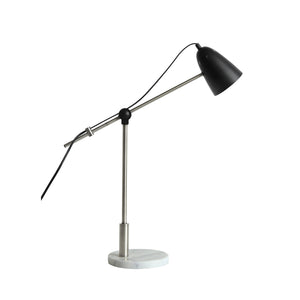 Metal 31" Table Lamp W/ Marblebase, Silver - ReeceFurniture.com