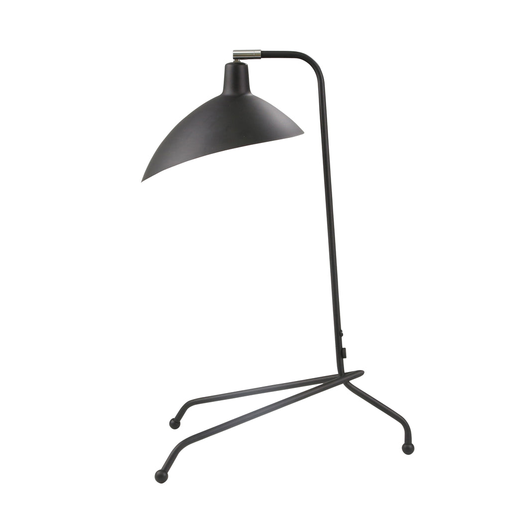 Metal 25" Tri-Leg Table Lamp,Black - ReeceFurniture.com