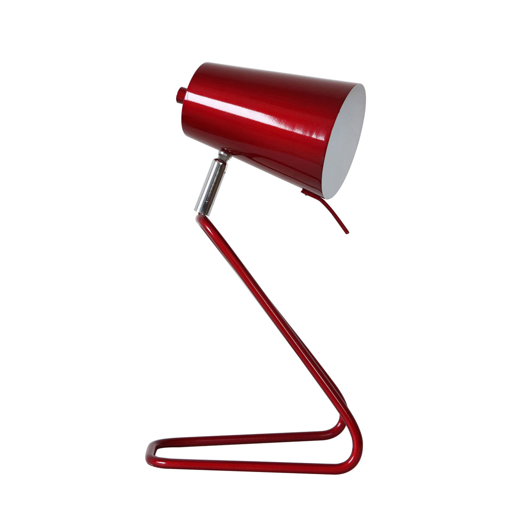 Metal 12" Kneeling Table Lamp,Red - ReeceFurniture.com