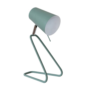 Metal 12" Kneeling Table Lamp,Gray Green - ReeceFurniture.com