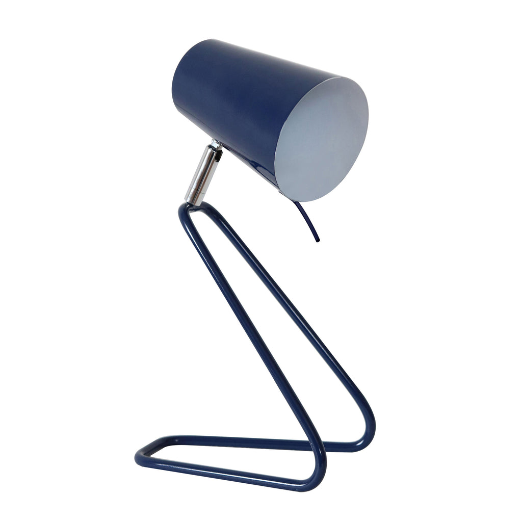Metal 12" Kneeling Table Lamp,Navy - ReeceFurniture.com