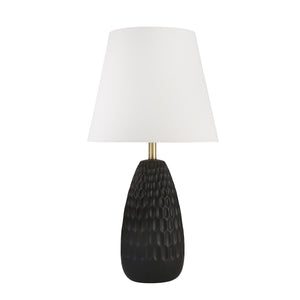 Ceramic 32" Acorn Table Lamp, Black - ReeceFurniture.com