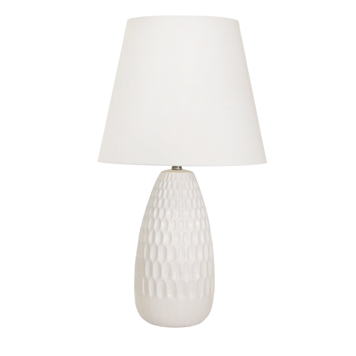 Ceramic 32" Acorn Table Lamp, Beige