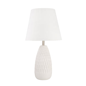 Ceramic 32" Acorn Table Lamp, White - ReeceFurniture.com