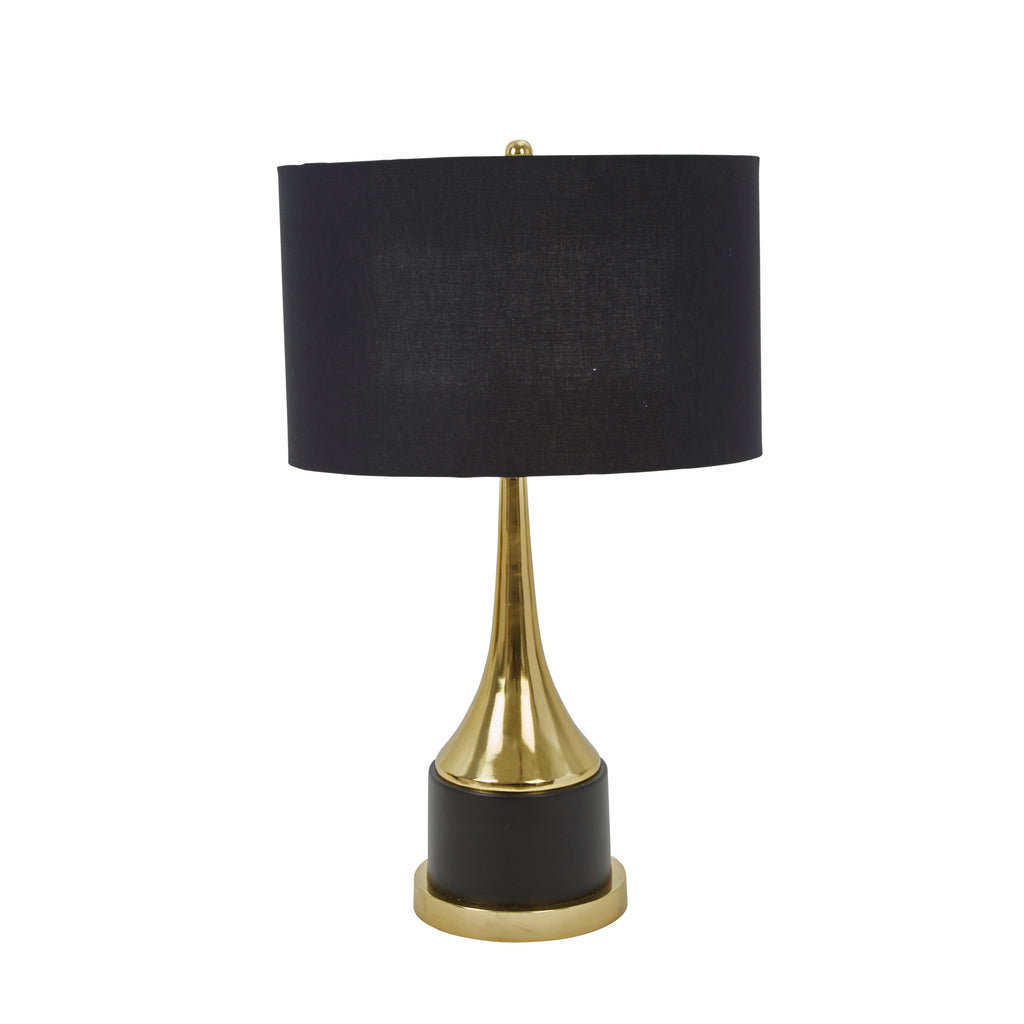 Aluminum 18" Trumpet Table Lamp, Gold - ReeceFurniture.com