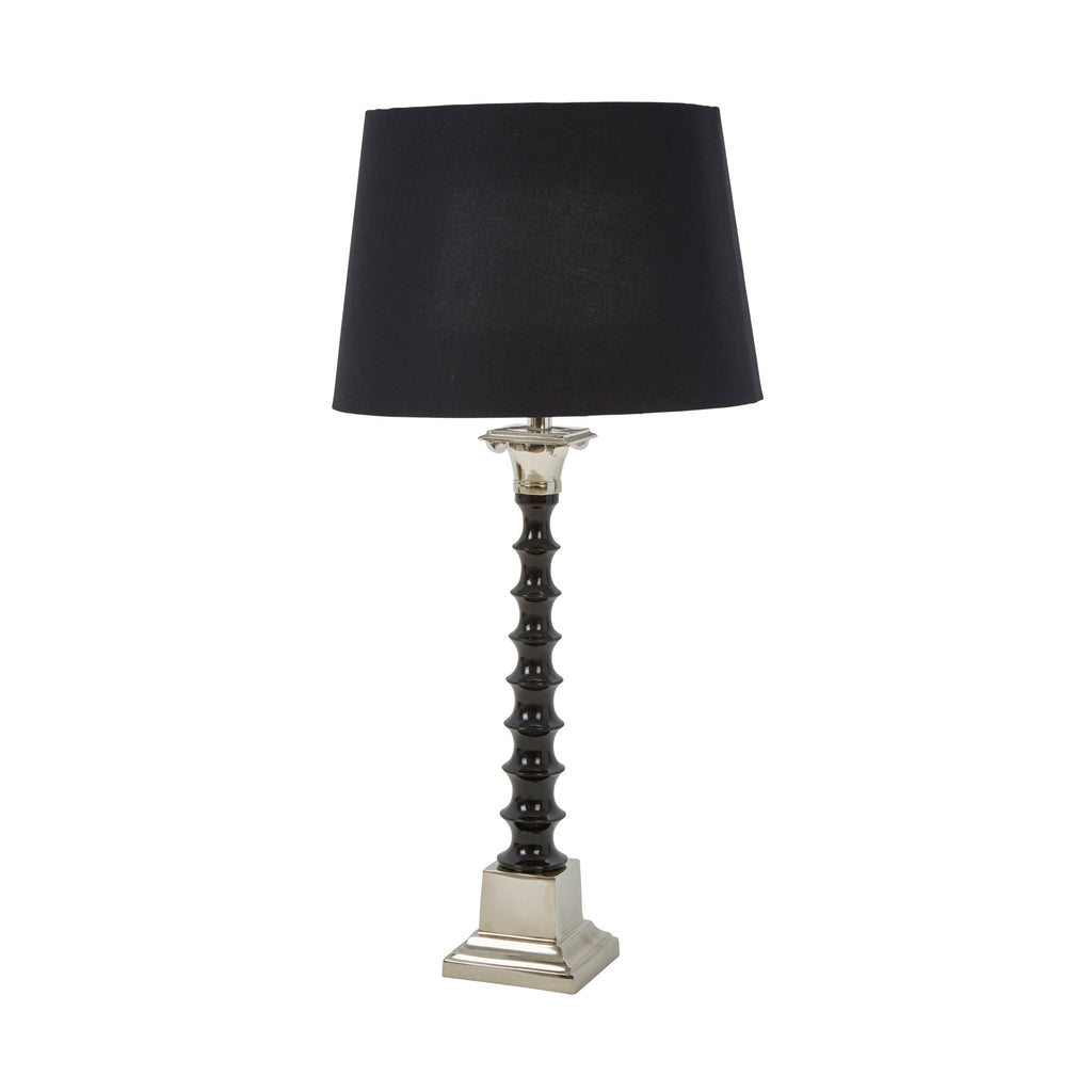 Aluminum 24" Pillar Table Lamp, Silver - ReeceFurniture.com