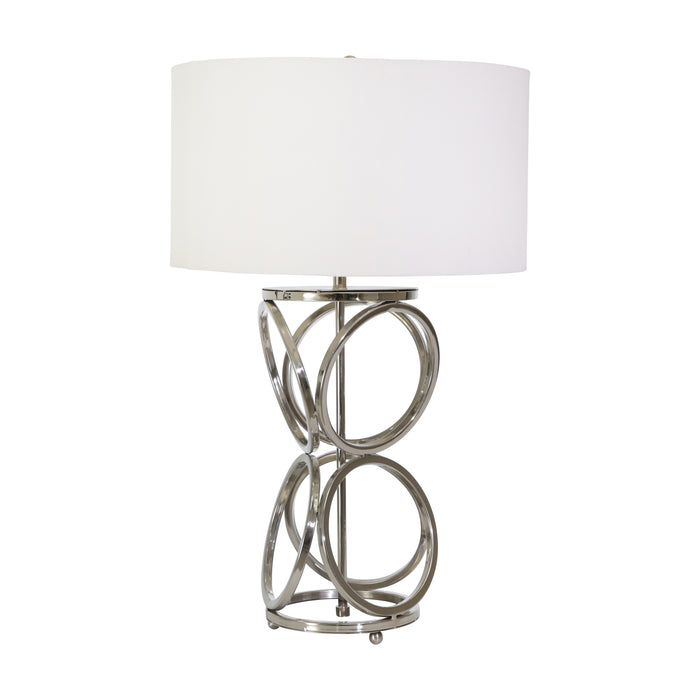 Metal 21" Loops Table Lamp, Silver