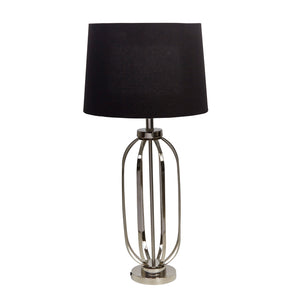 Stainless Steel 24" Open Bodytable Lamp, Silver - ReeceFurniture.com