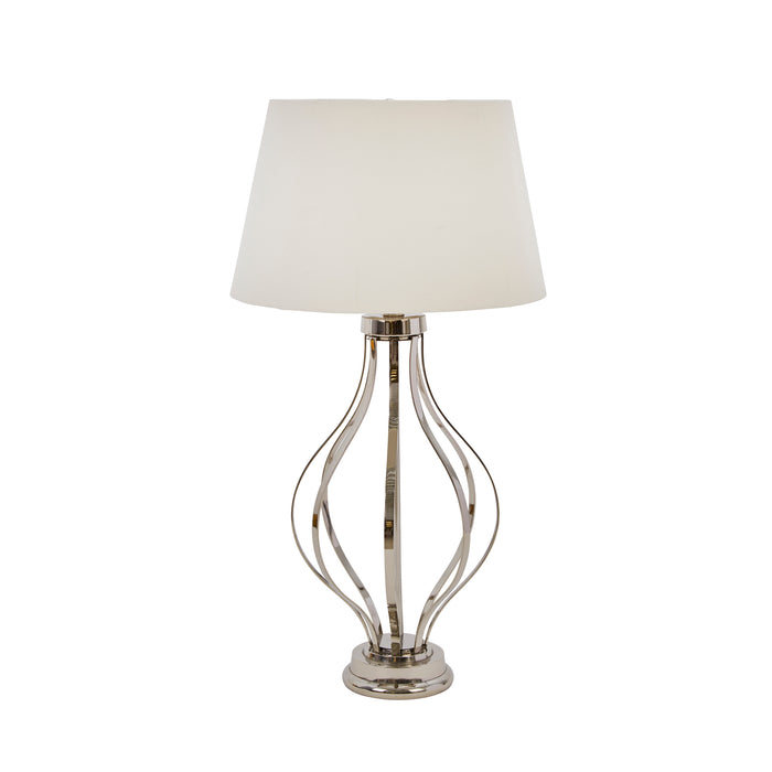 Stainless Steel 24" Open Bodytable Lamp, Silver