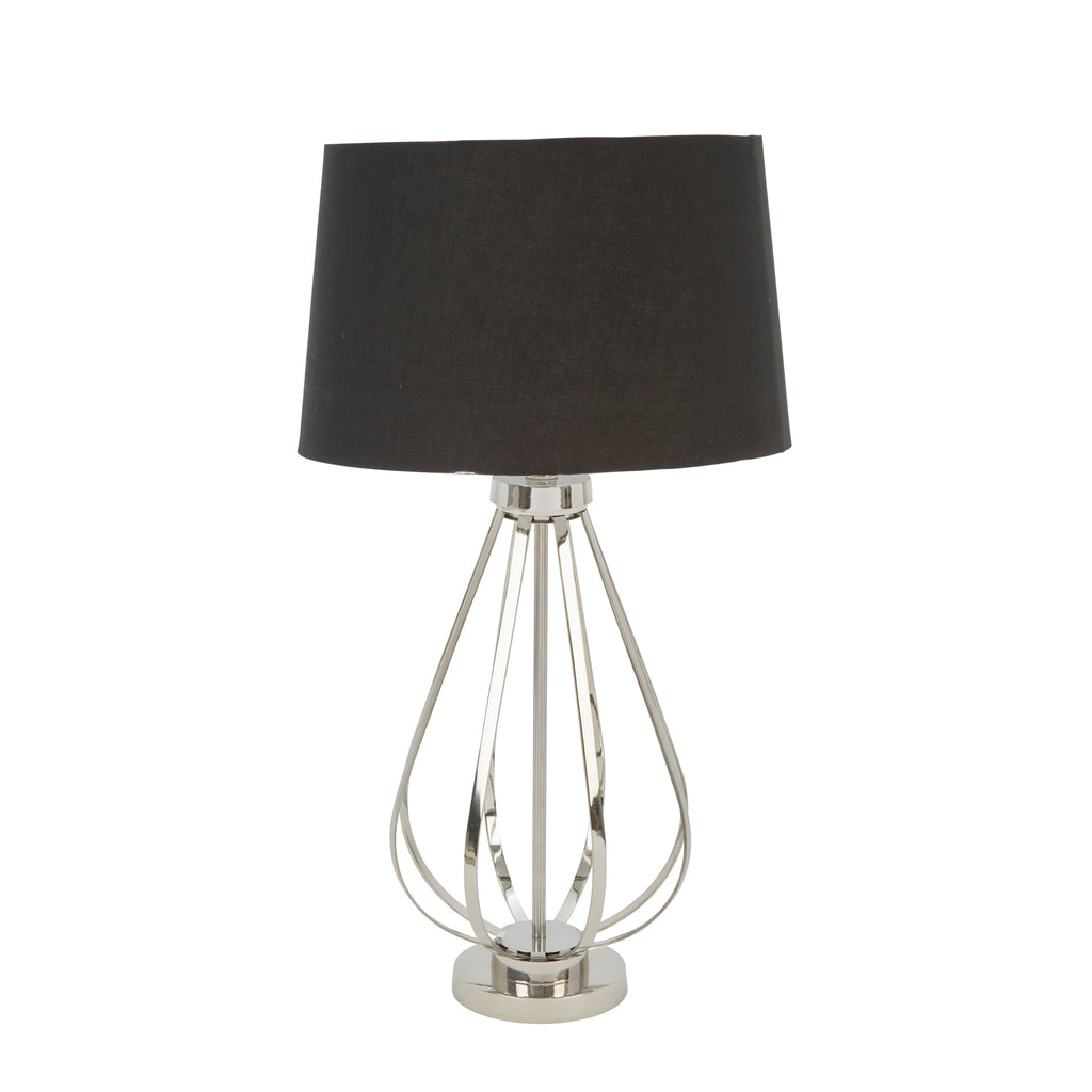 Stainless Steel 22" Open Bodytable Lamp, Silver - ReeceFurniture.com