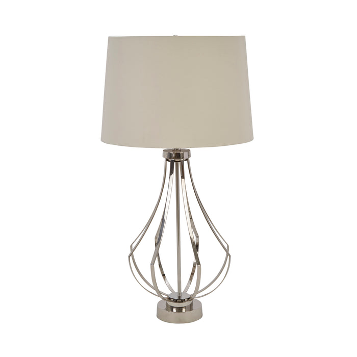 Stainless Steel 25" Open Bodytable Lamp, Silver