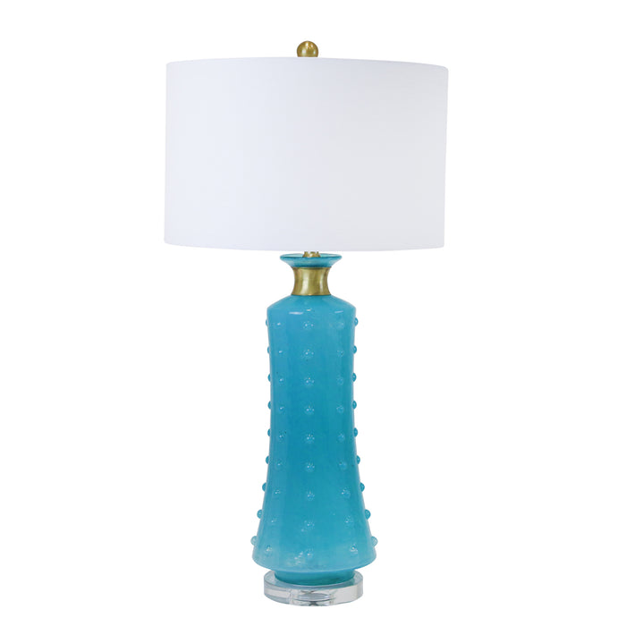 Glass 32" Table Lamp , Mint