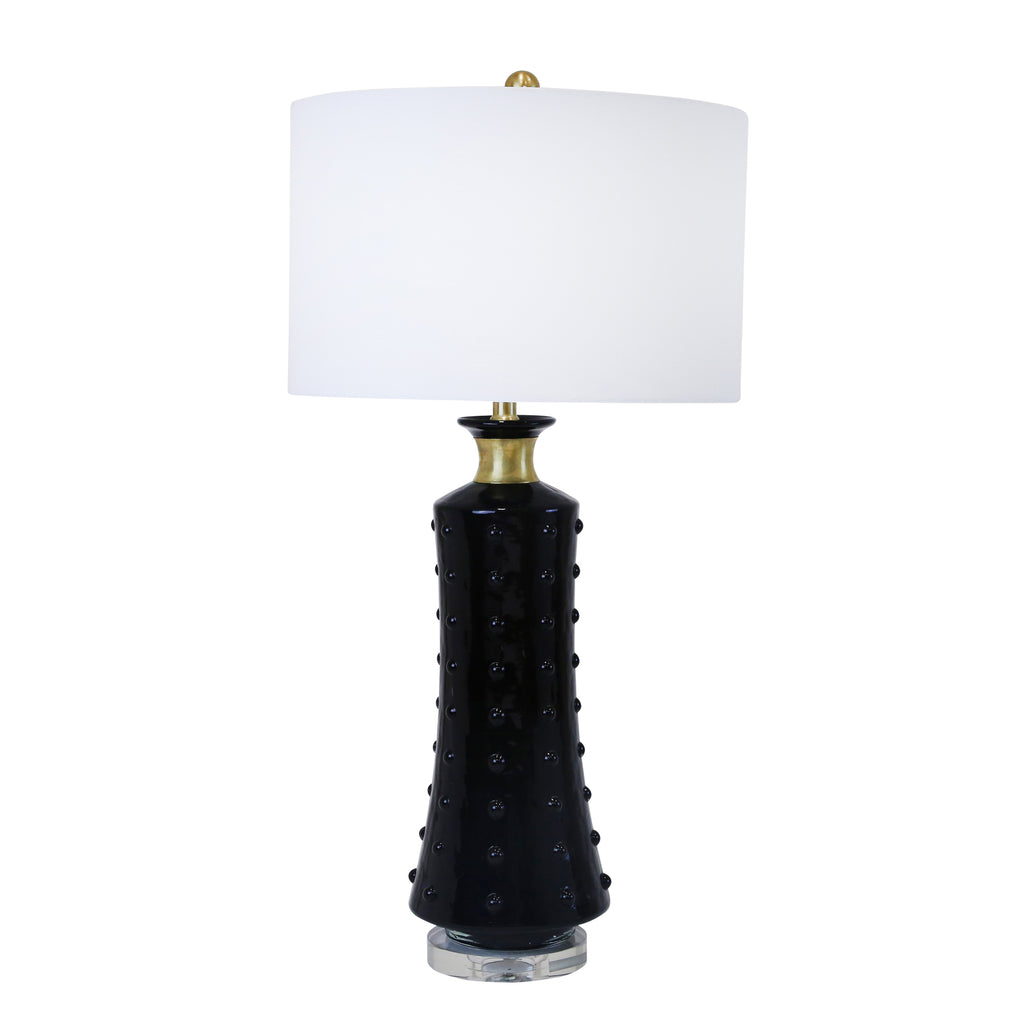 Glass 32" Table Lamp , Black - ReeceFurniture.com