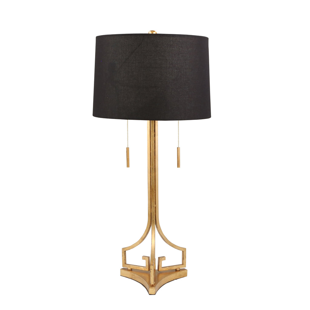 Metal 34" Table Lamp, Tripod Design, Gold - ReeceFurniture.com