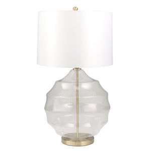 Glass 32" Irregular Globe Table Lamp, Clear - ReeceFurniture.com