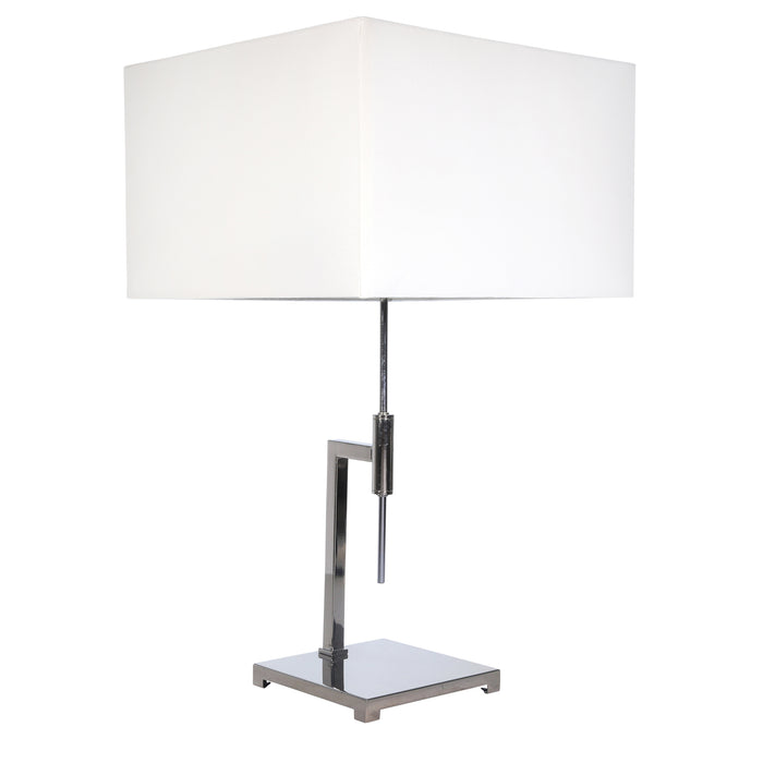 Metal  29" Abstract Table Lamp, Silver