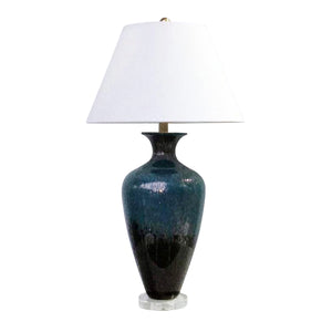Glass 35" Urn Table Lamp, Bluemix - ReeceFurniture.com