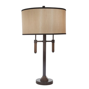 Metal 29" Lodge 2 Light Tablelamp, Bronze - ReeceFurniture.com