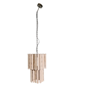 Fir Wood 65" Swag Lamp, Natural - ReeceFurniture.com
