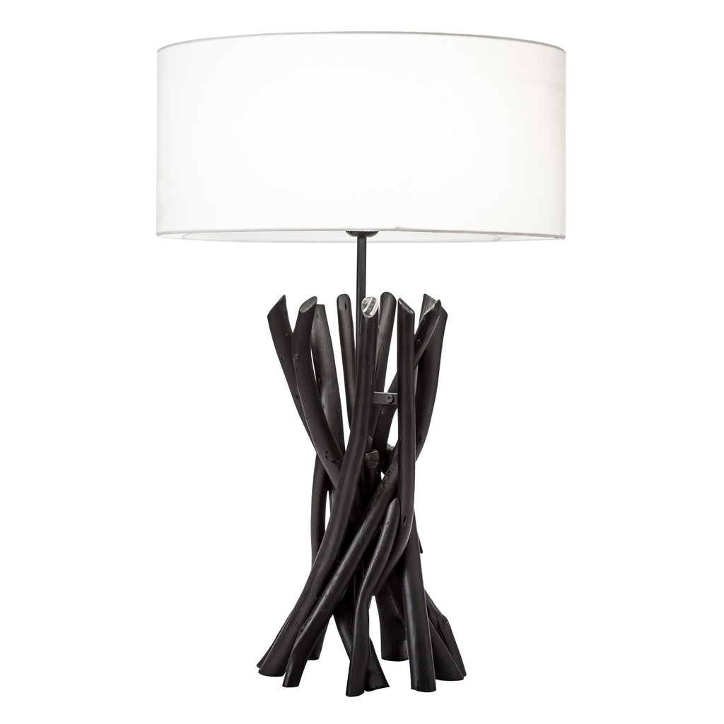 Driftwood 24" Table Lamp, Black - ReeceFurniture.com