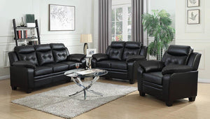 G506551 - Finley Tufted Upholstered Living Room - Black - ReeceFurniture.com