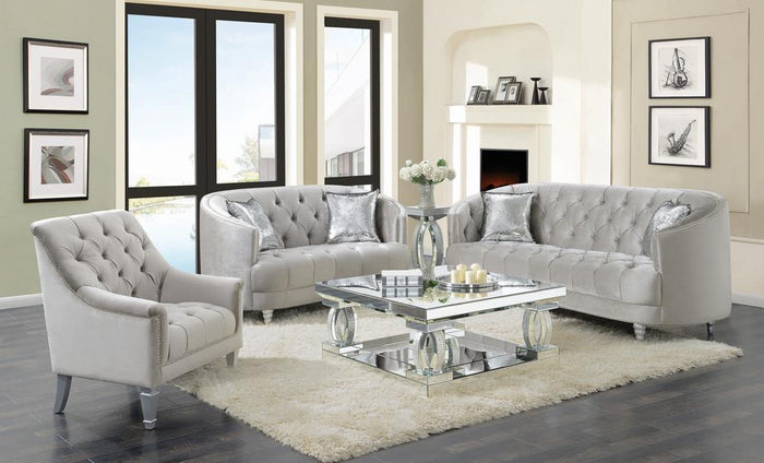 G508461 - Avonlea Sloped Arm Tufted Living Room - Grey