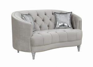 G508461 - Avonlea Sloped Arm Tufted Living Room - Grey - ReeceFurniture.com