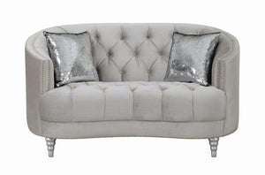 G508461 - Avonlea Sloped Arm Tufted Living Room - Grey - ReeceFurniture.com