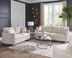 G508821 - Corliss Upholstered Arched Arms Living Room - Beige - ReeceFurniture.com