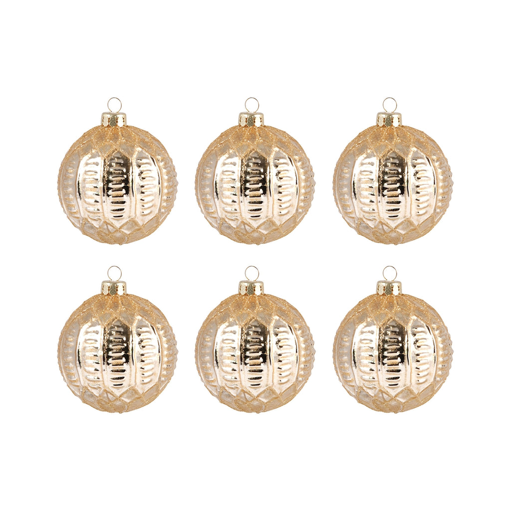 519635 - Round Optic Ornament (Set of 6) - ReeceFurniture.com
