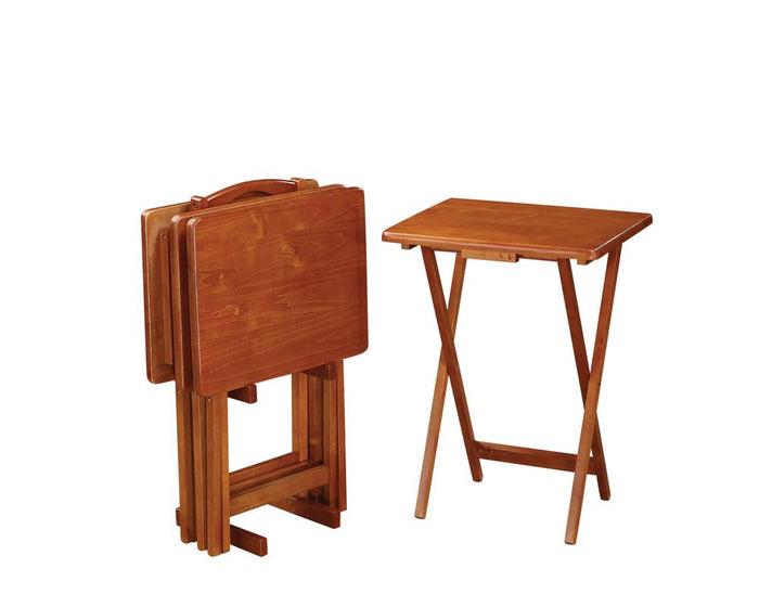 G5199 - 5-Piece Tray Table Set - Golden Brown