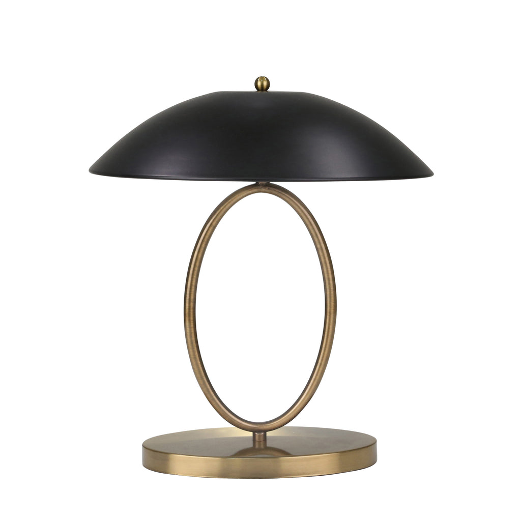 Metal 19" Open Oval Table Lamp, Gold - ReeceFurniture.com