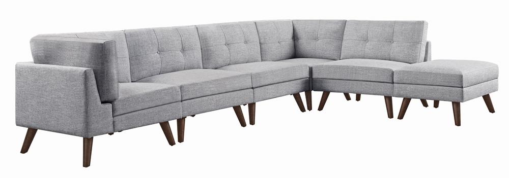 G551301 - Churchill Button Tufted Living Room - Grey - ReeceFurniture.com
