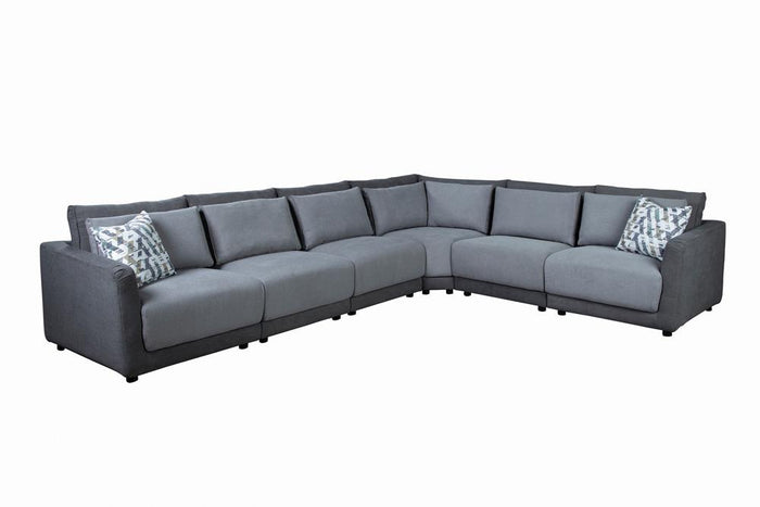 G551441 - Seanna Cushion Back Upholstered Living Room - Light And Dark Grey