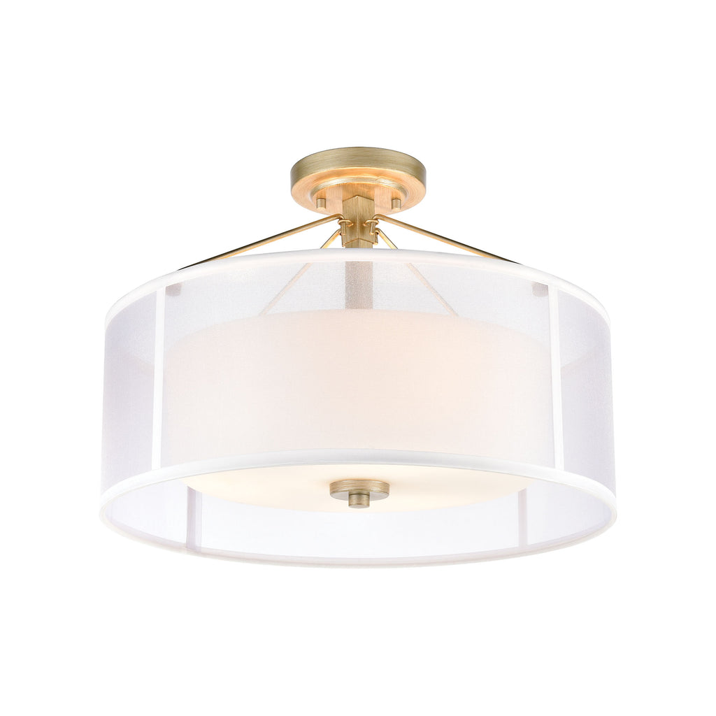 Diffusion - Semi Flush Mount - Aged Silver - ReeceFurniture.com