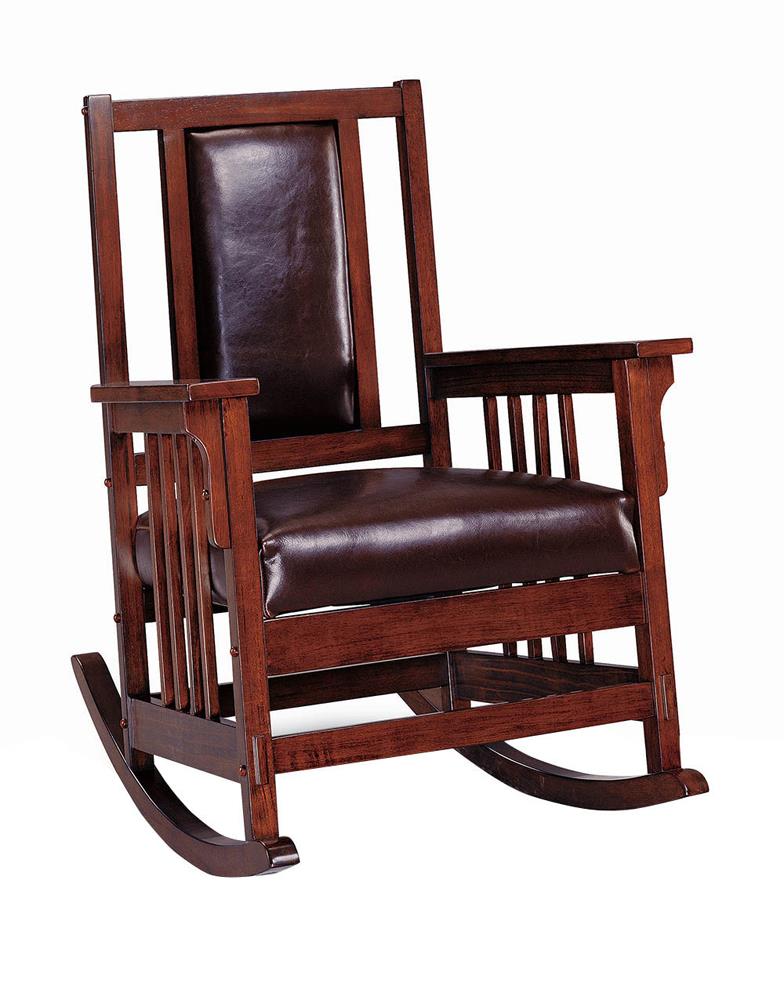 G600058 - Upholstered Rocking Chair - Tobacco And Dark Brown - ReeceFurniture.com